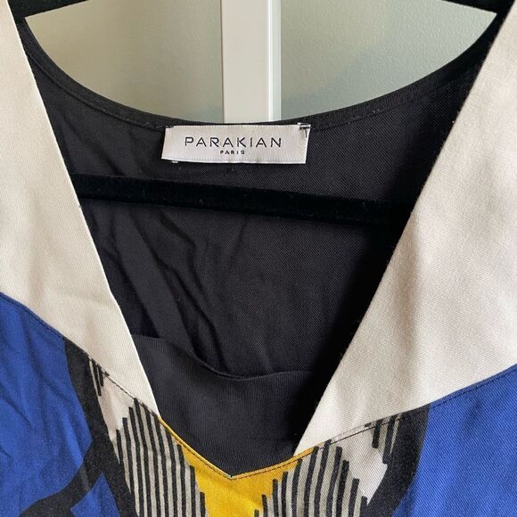 Parakian Paris Blue & Black Colorful Long Sleeve Tunic - Picture 2 of 5